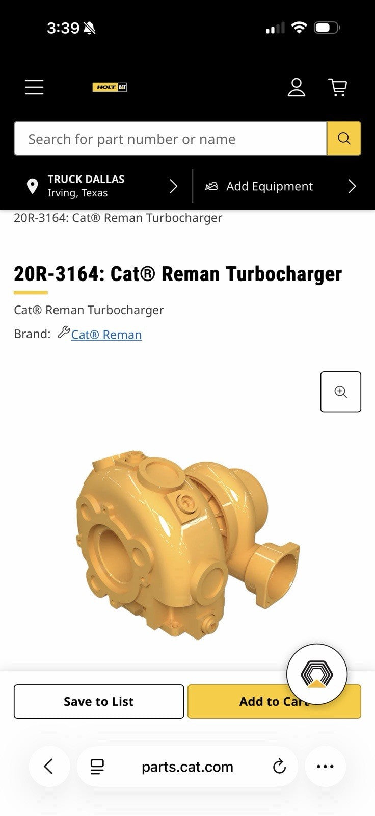 CAT 20R-3164 TURBO GP (NEW SEALED) - GENUINE OEM / SHIPS FREE
