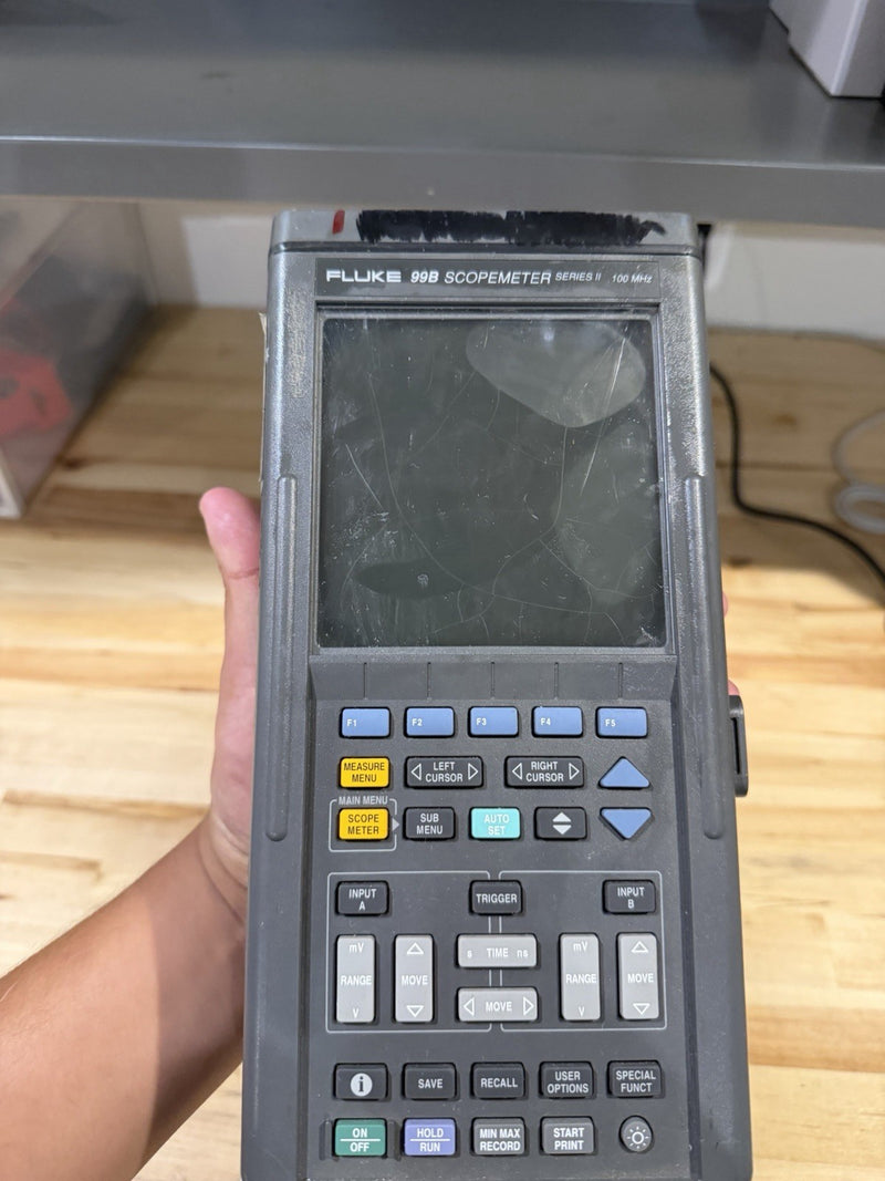 FLUKE 99B INDUSTRIAL SCOPEMETER SERIES II 100 MHZ FOR PARTS