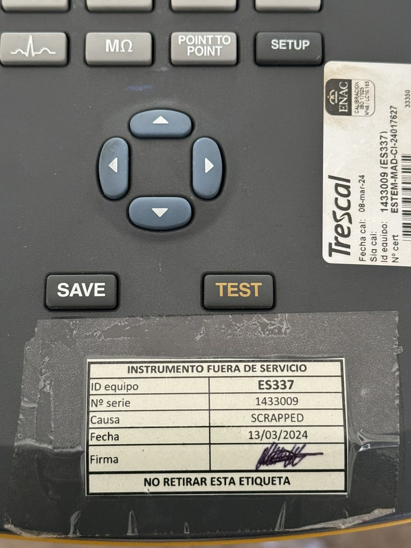FLUKE BIOMEDICAL ESA612 230V EU ELECTRICAL SAFETY ANALIZER CALIBRATED 2024