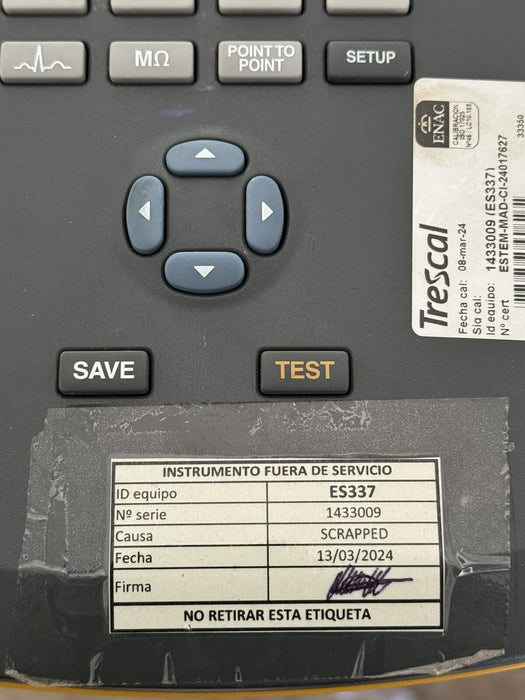 FLUKE BIOMEDICAL ESA612 230V EU ELECTRICAL SAFETY ANALIZER CALIBRATED 2024