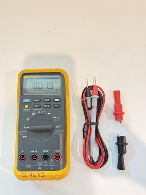 FLUKE 87 III TRUE RMS MULTIMETER WITH LEADS & CLIPS CALIBRATED 2027