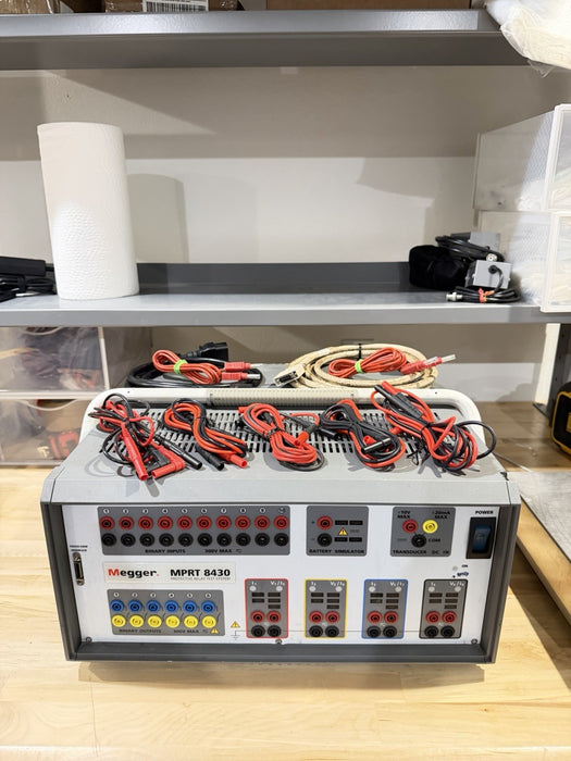 MEGGER MPRT8430 PROTECTIVE RELAY TESTING SYSTEM & TOUCHVIEW INTERFACE & LEADS