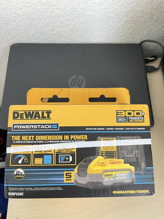 Dewalt DCBP520C POWERSTACK 20V MAX 5 Ah Li-Ion Battery & Charger Kit New
