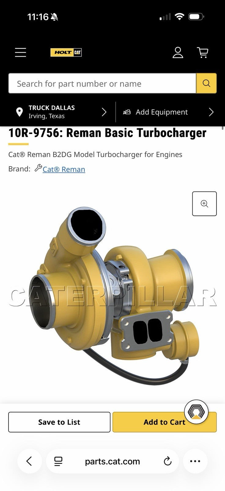 CAT 10R-9756 TURBOCHARGER (NEW SEALED) - GENUINE OEM / SHIPS FREE