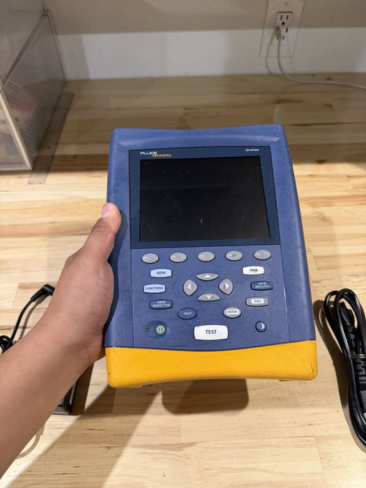 FLUKE NETWORKS OF-500 OPTICAL OPTIFIBER ANALYZER TESTED