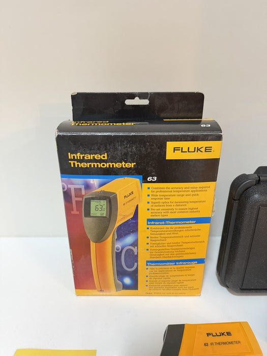 FLUKE 63 INFRARED THERMOMETER (NEW FACTORY SEALED) SHIPS FAST