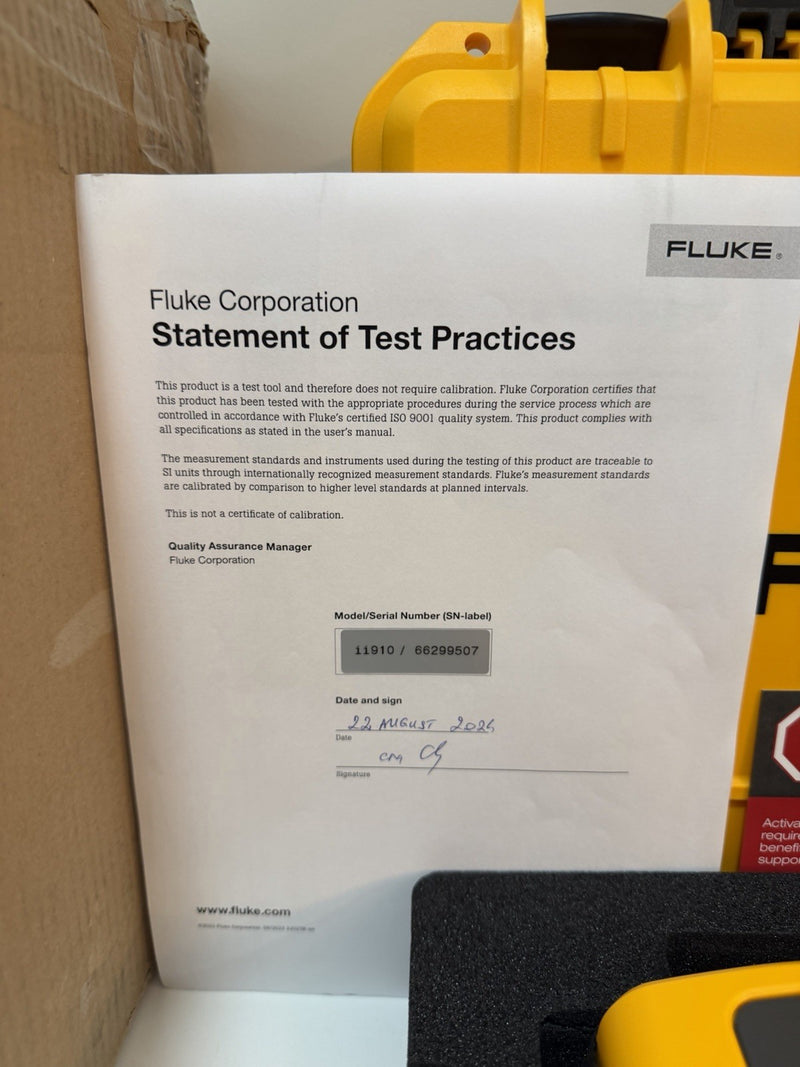 FLUKE II910 FPC ACOUSTIC IMAGER &ACCESSORIES CALIBRATED 2025