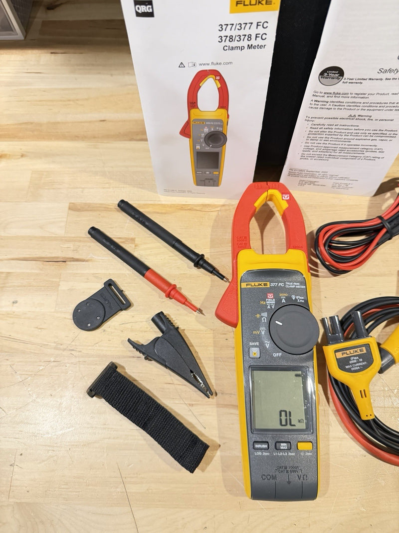 FLUKE 377 FC NON-CONTACT VOLTAGE CLAMP METER SHIPS FAST
