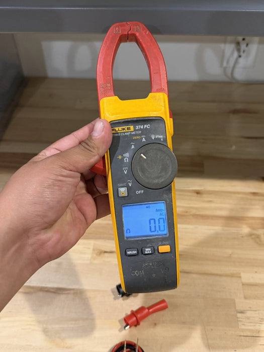 FLUKE 374 FC TRMS CLAMP METER W/ LEADS & CLIPS (TESTED) SHIPS FAST