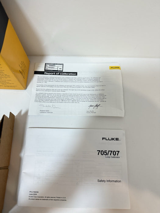 FLUKE 707 CURRENT LOOP CALIBRATOR