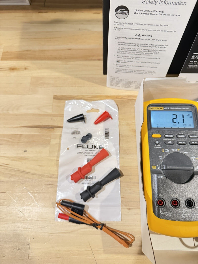 FLUKE 87V/IMSK INDUSTRIAL MULTIMETER SERVICE KIT WITH I400 AC CURRENT CLAMP