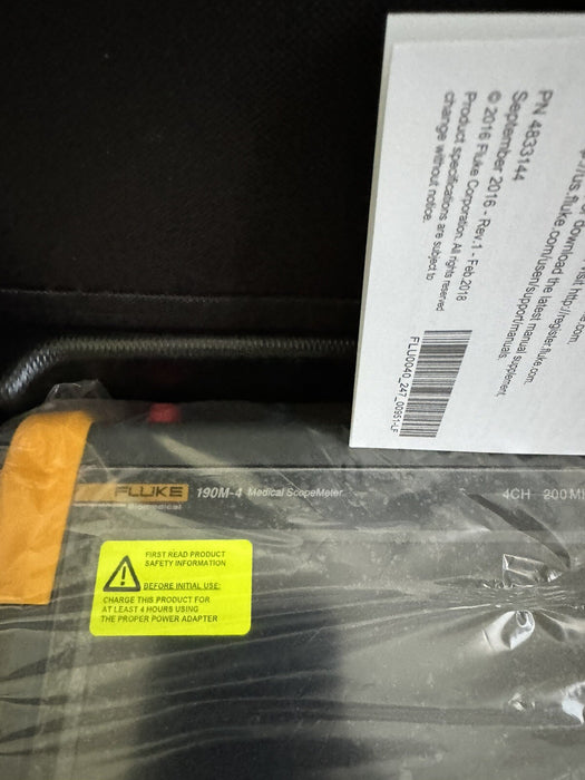 FLUKE 190M-4 4 CHANNEL 200 MHZ MEDICAL SCOPEMETER / NEW SEALED