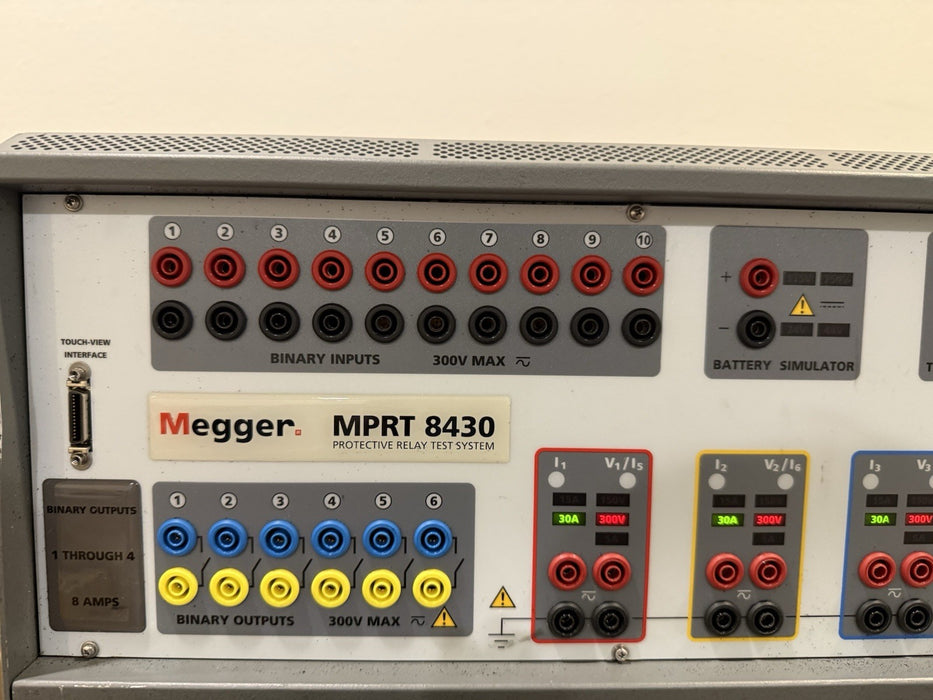 MEGGER MPRT8430 PROTECTIVE RELAY TESTING SYSTEM & TOUCHVIEW INTERFACE PARTS ONLY