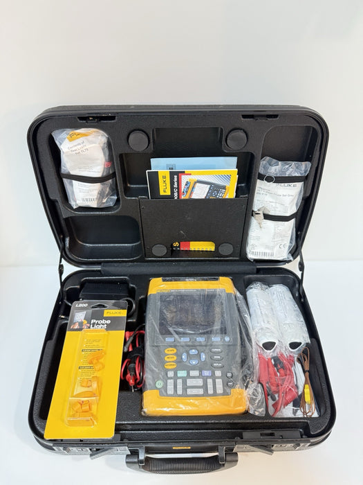 FLUKE 199C 200MHZ 2.5GS/S SCOPEMETER COLOR ACCESSORIES NEW