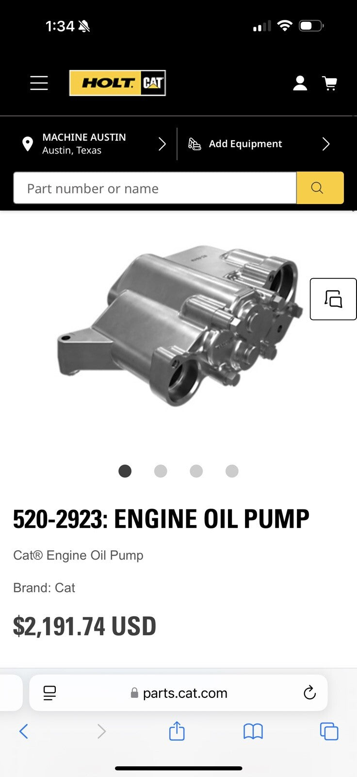 CAT 520-2923 ENGINE OIL PUMP