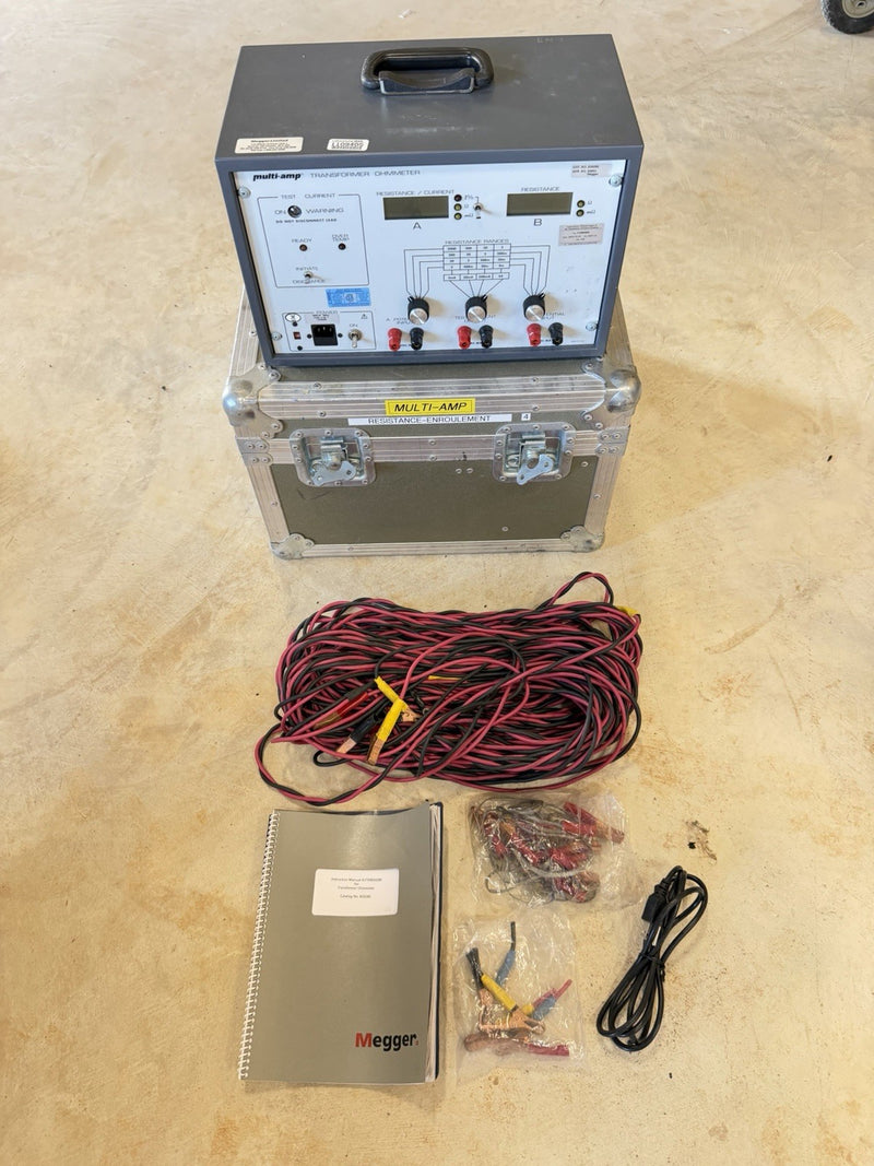 MULTI-AMP 830280 MEGGER TRANSFORMER OHMMETER 5A WINDING RESISTANCE TESTER