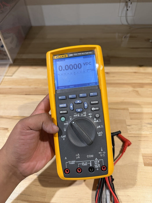FLUKE 289 TRUE RMS ELECTRONIC LOGGING DIGITAL MULTIMETER WITH LEADS & CLIPS #3