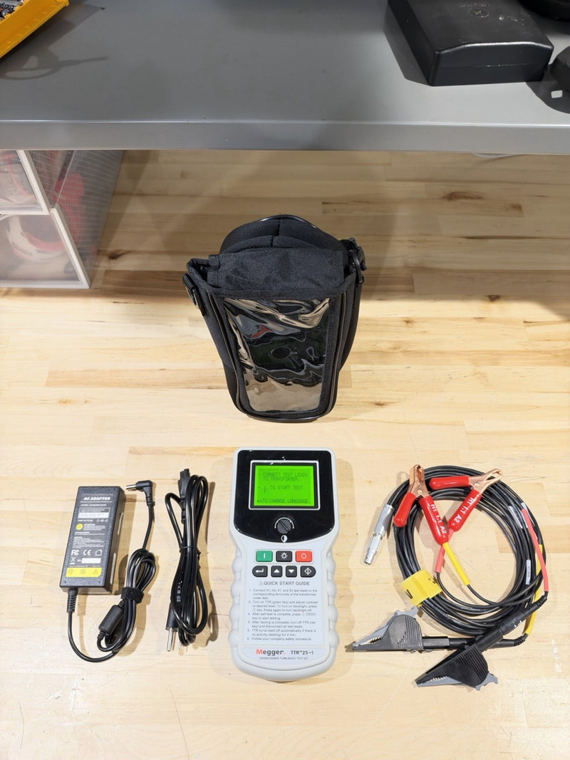 MEGGER TTR-25-1 SINGLE & THREE PHASE TRANSFORMER TURN-RATIO TEST SET SHIPS FREE