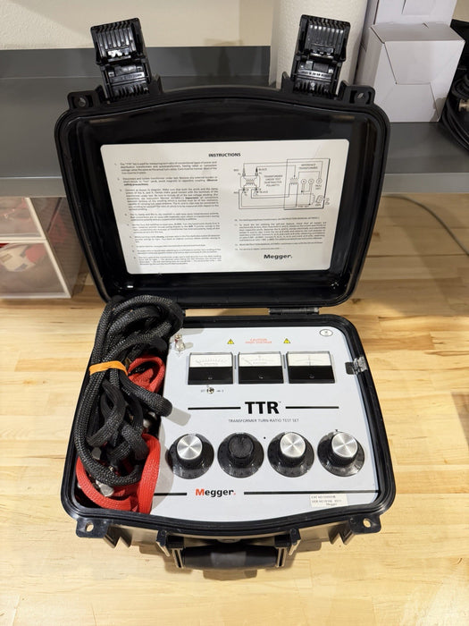MEGGER TTR 550005B TRANSFORMER TURN RATIO TEST SET (TESTED) FREE SHIPPING  /RARE
