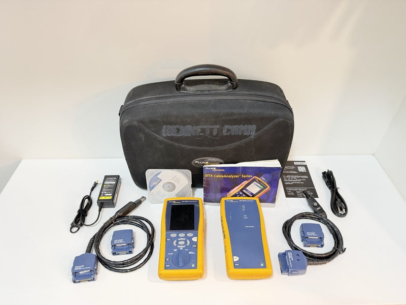 FLUKE NETWORKS DTX-1800 DTX CABLE ANALYZER KIT & PLA001 TESTED