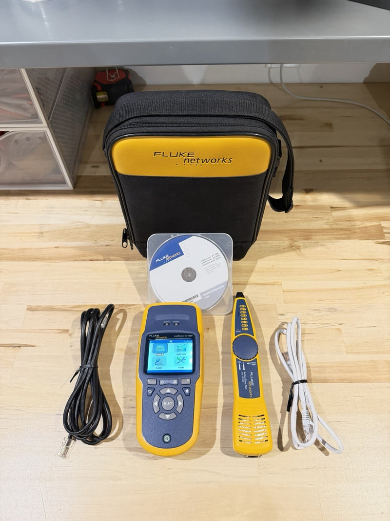 FLUKE NETWORKS LRAT-1000 LINKRUNNER AT-1000 AUTO TESTER W INTELLITONE PROBE 200