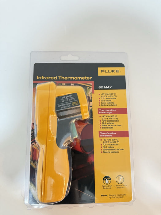 FLUKE 62 MAX INFRARED THERMOMETER NEW