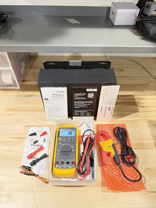 FLUKE 87V/IMSK INDUSTRIAL MULTIMETER SERVICE KIT WITH I400 AC CURRENT CLAMP