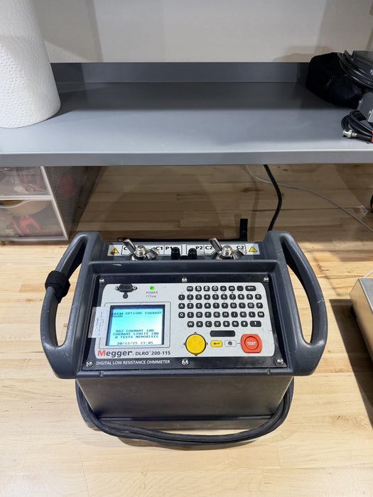 MEGGER DLRO 200-115 DIGITAL LOW RESISTANCE OHMMETER (CALIBRATED 2025) SHIPS FREE