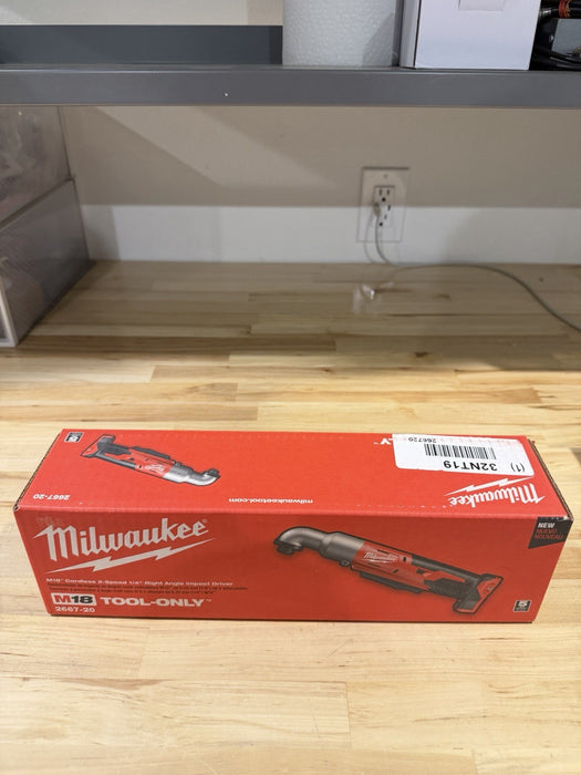 MILWAUKEE 2667-20 M18 2-SPEED 1/4" RIGHT ANGLE IMPACT DRIVER TOOL ONLY (NEW)