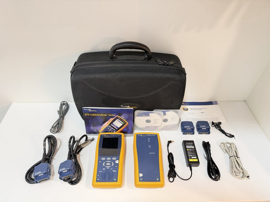 FLUKE NETWORKS DTX-1800 DTX CABLE ANALYZER KIT & PLA002 TESTED