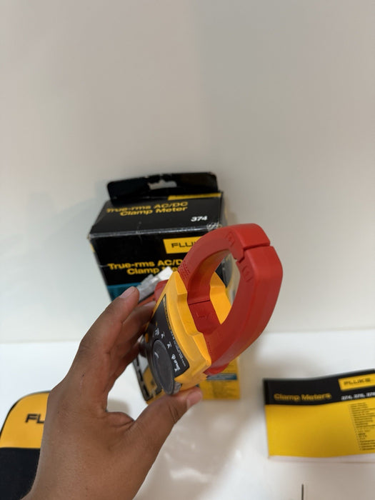 FLUKE 374 TRMS CLAMP METER W/LEADS (TESTED) SHIPS FAST
