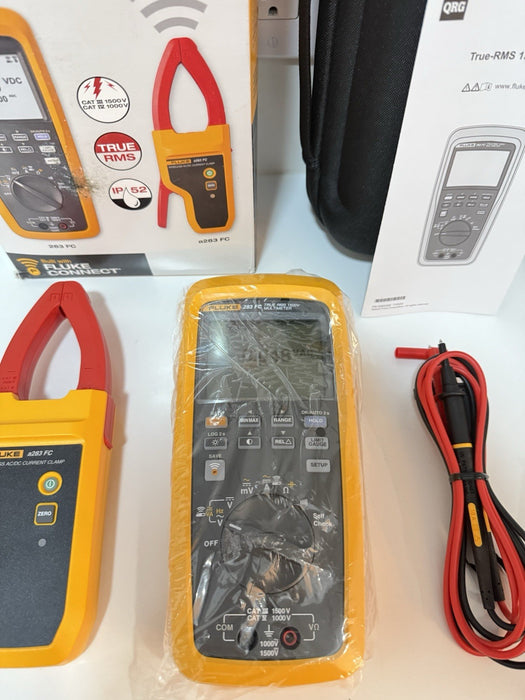 FLUKE 283 FC/PV SOLAR DIGITAL MULTIMETER & WIRELESS CURRENT CLAMP NEW MFD-2025