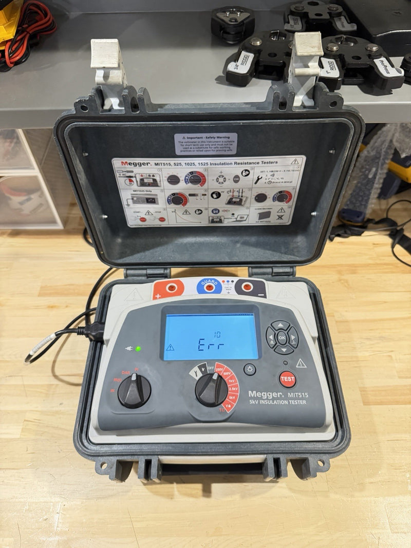 MEGGER MIT515 5KV INSULATION TESTER (PARTS ONLY) ERR 10 SHIPS FAST