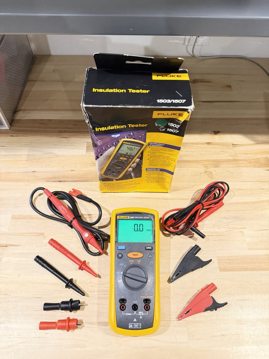 FLUKE 1503 INSULATION TESTER (NEW FACTORY SEALED) W ACCESSORIES - NEW