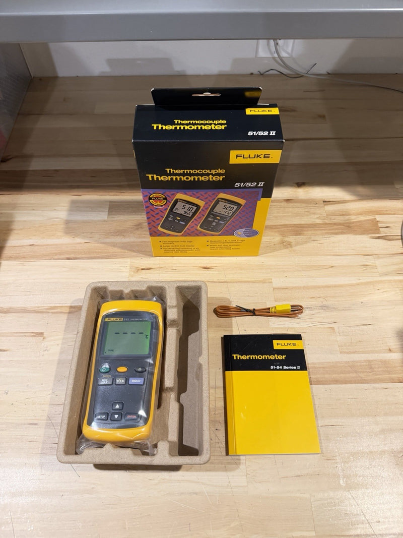 FLUKE 51 II THERMOCOUPLE THERMOMETER- SHIPS FAST (NEW)