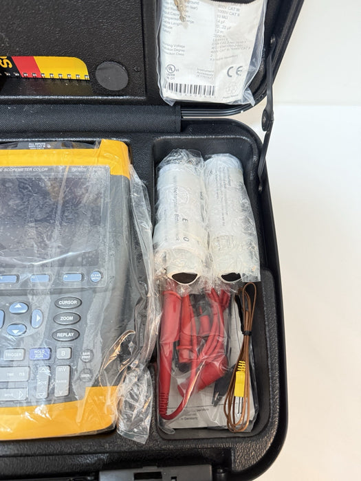 FLUKE 199C 200MHZ 2.5GS/S SCOPEMETER COLOR ACCESSORIES NEW
