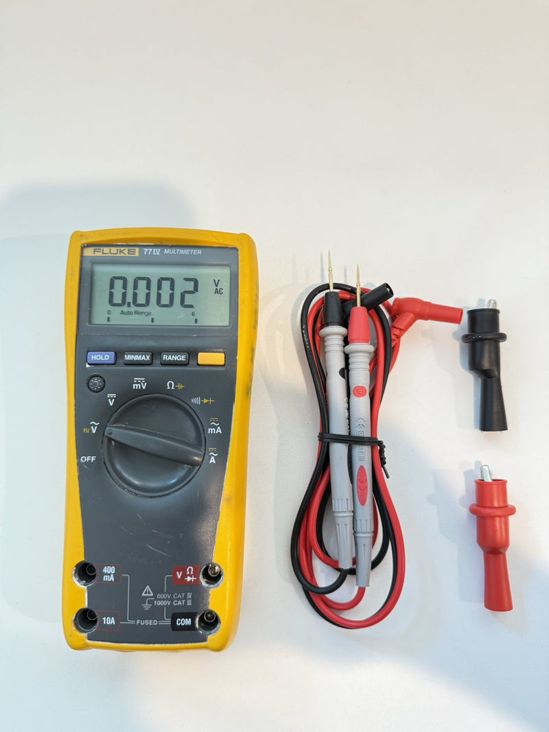 FLUKE 77-IV MULTIMETER WITH LEAD SET & CLIPS TESTED