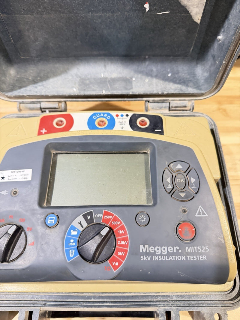 MEGGER MIT525 5-KV INSULATION RESISTANCE TESTER FOR PARTS
