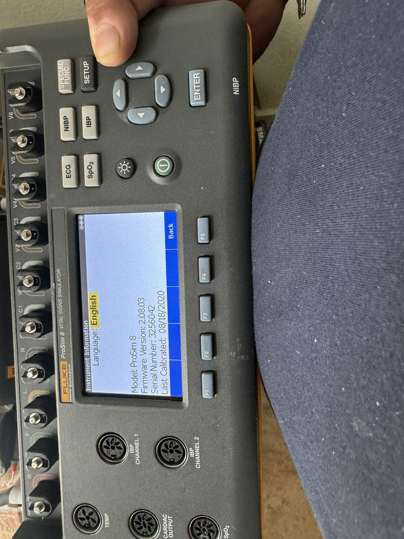 FLUKE BIOMEDICAL PROSIM 8 VITAL SIGNS SIMULATOR CALIBRATED 2020