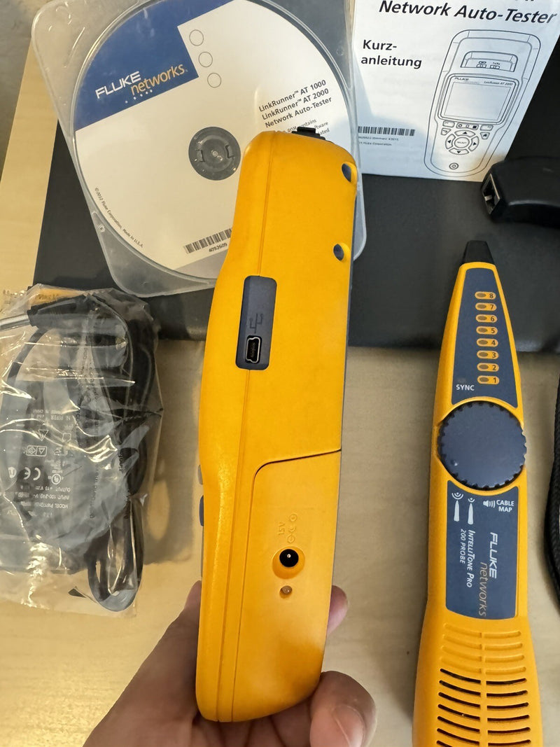 FLUKE NETWORKS LRAT-2000 LINKRUNNER AT-2000 AUTO TESTER W FLUKE INTELLITONEPROBE