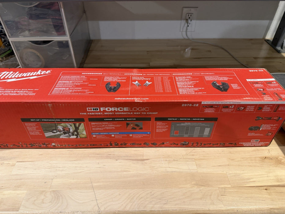MILWAUKEE 2978-22 M18 18V 6T LINEAR UTILITY CRIMPER KIT WITH BATTERY & CHARGER