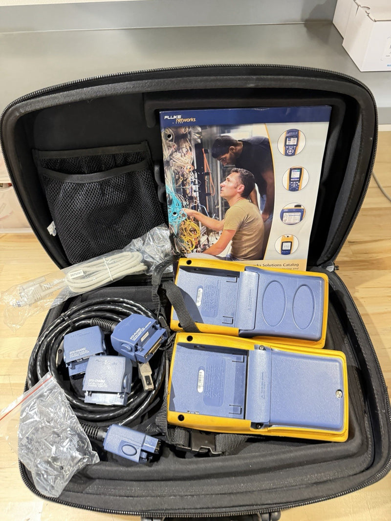 FLUKE NETWORKS DTX-1800 DTX CABLE ANALYZER KIT & PLA002 TESTED