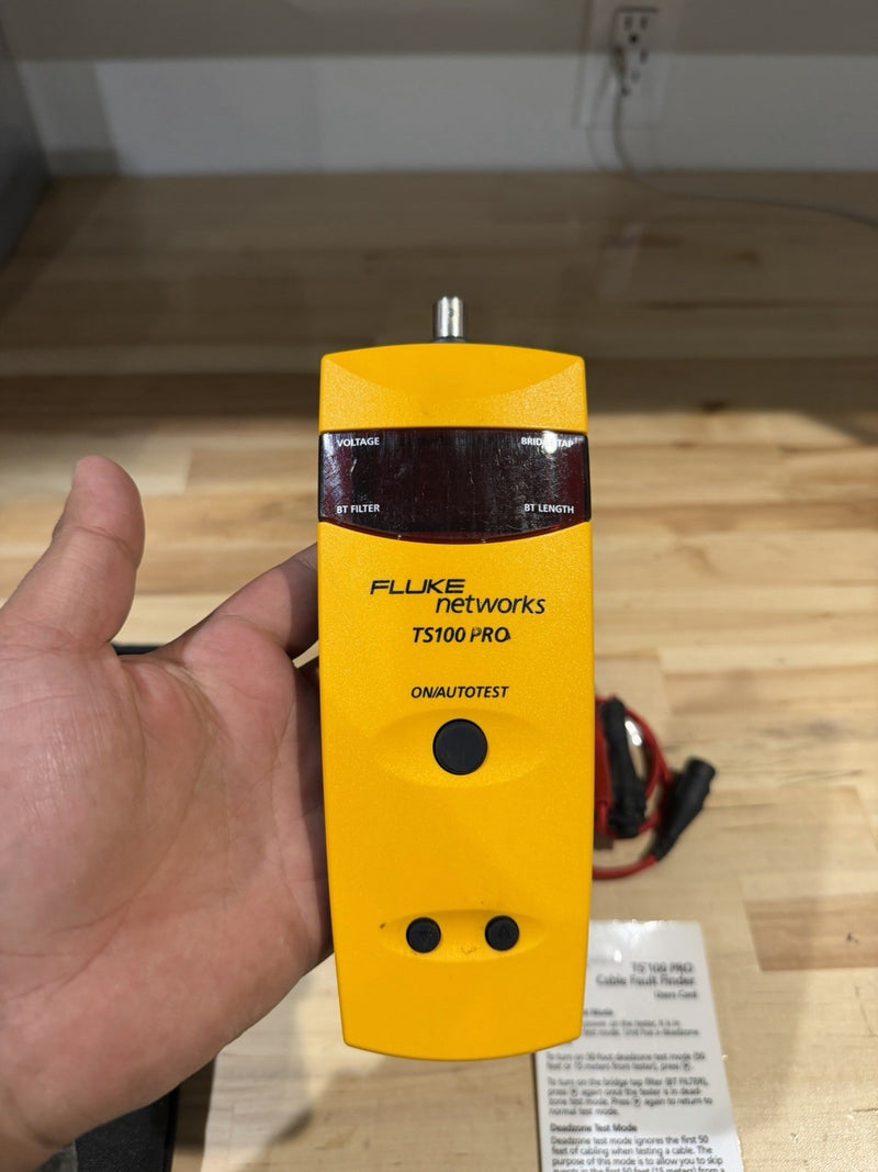 FLUKE NETWORKS TS 100 PRO CABLE FAULT FINDER TESTED