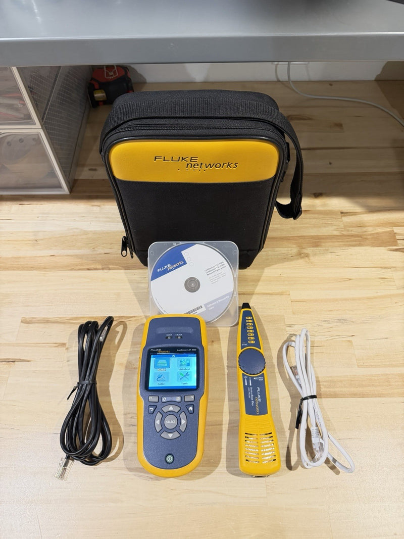 FLUKE NETWORKS LRAT-1000 LINKRUNNER AT-1000 AUTO TESTER W INTELLITONE PROBE 200