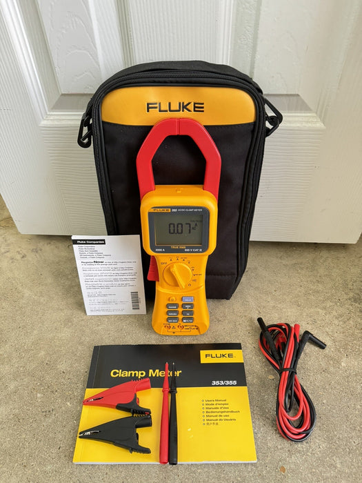 FLUKE 355 TRUE RMS 2000 A CLAMP METER AC DC 1400 TESTED