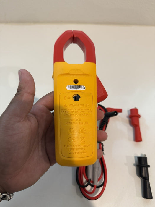 Fluke A3000 FC AC CURRENT CLAMP W/ LEADS & CLIPS (TESTED) SHIPS FAST