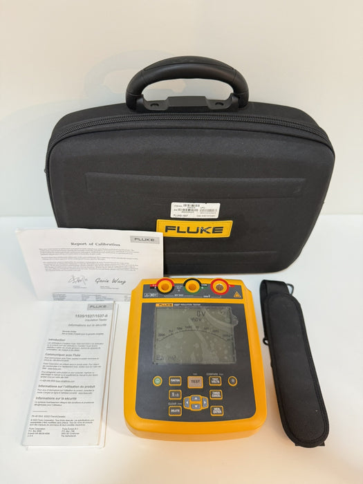 FLUKE 1537 INSULATION RESISTANCE TESTER & MEGOHMMETER (CALIBRATED 2024) NEW