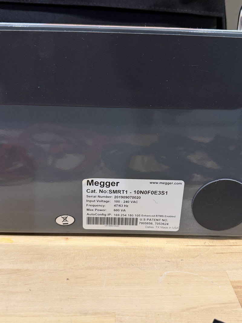 MEGGER SMRT 1 SMART PROTECTIVE RELAY TEST SYSTEM CALIBRATED 2026 WITH CABLES