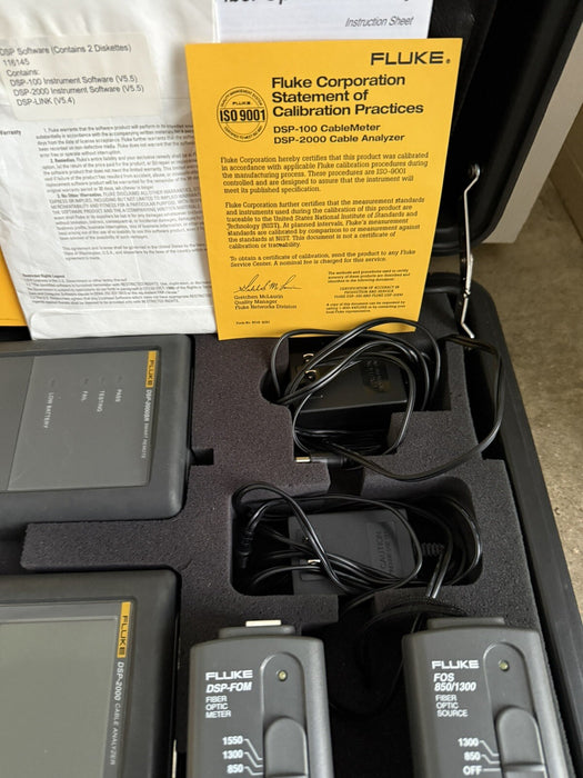 FLUKE DSP-2000 CABLE ANALYZER & DSP-2000SR SMART REMOTE KIT TESTED