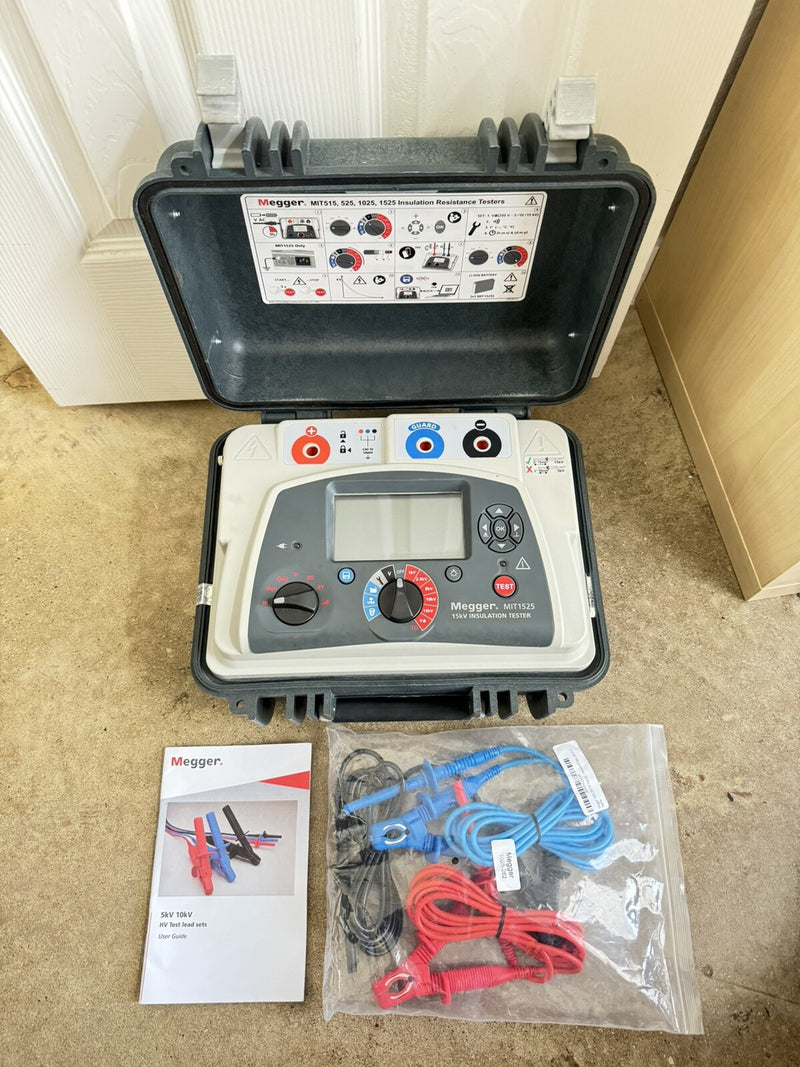 MEGGER MIT1525 15 KV HIGH VOLTAGE INSULATION RESISTANCE TESTERCALIBRATED 2024